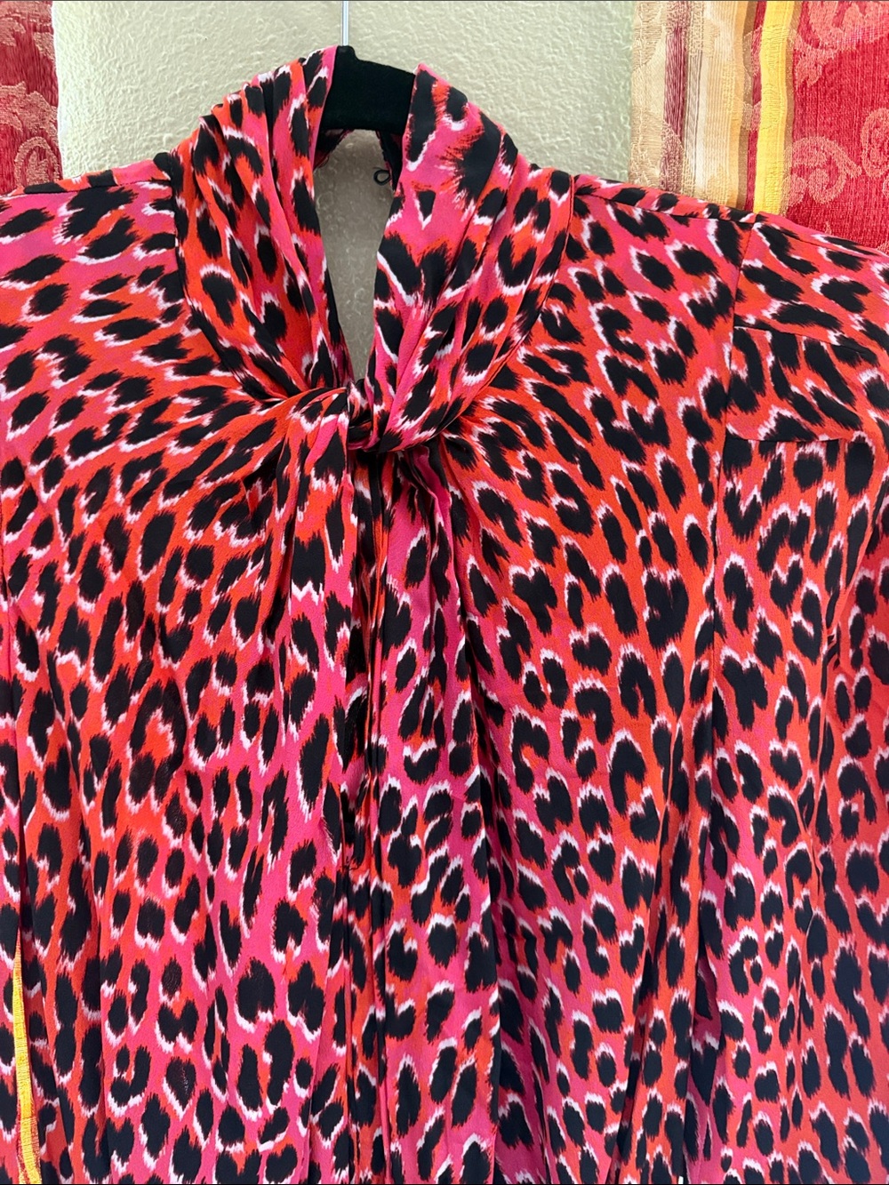 Zadig & Voltaire Red and Black Leopard Print Mini Dress - Picture 4 of 8